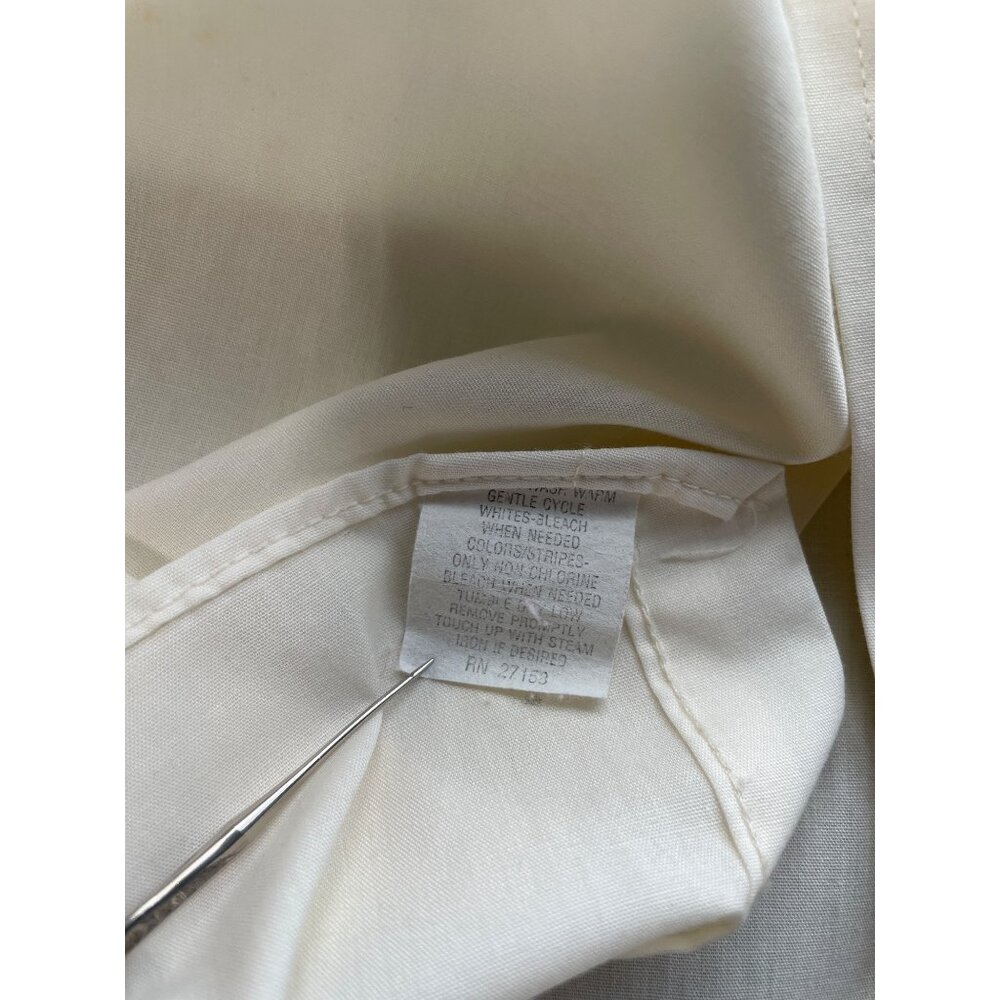 Vintage Stafford Dress Shirt 17.5 34 Fitted Broadcloth Button Front Career Work - Picture 7 of 9